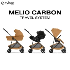 Cybex                    Poussette Citadine Ultra Légère Melio Carbon     Cinnamon Yellow