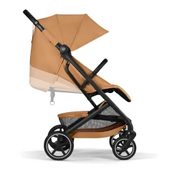 Cybex Poussette Compacte et Citadine Beezy Châssis Noir - Cinnamon Yellow