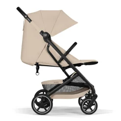 Cybex Poussette Compacte et Citadine Beezy Châssis Noir - Almond Beige