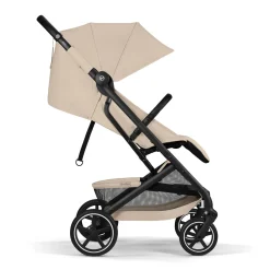 Cybex Poussette Compacte et Citadine Beezy Châssis Noir - Almond Beige