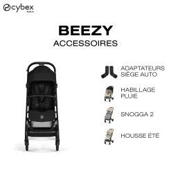 Cybex Poussette Compacte et Citadine Beezy Châssis Noir - Magic Black