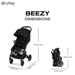 Cybex Poussette Compacte et Citadine Beezy Châssis Noir - Magic Black