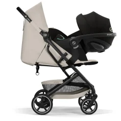 Cybex Poussette Compacte et Citadine Beezy Châssis Noir- Dune Grey