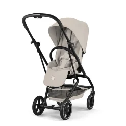Cybex                    Poussette Compacte et Rotative Eezy S Twist+2     Châssis Noir - Siège Dune Grey