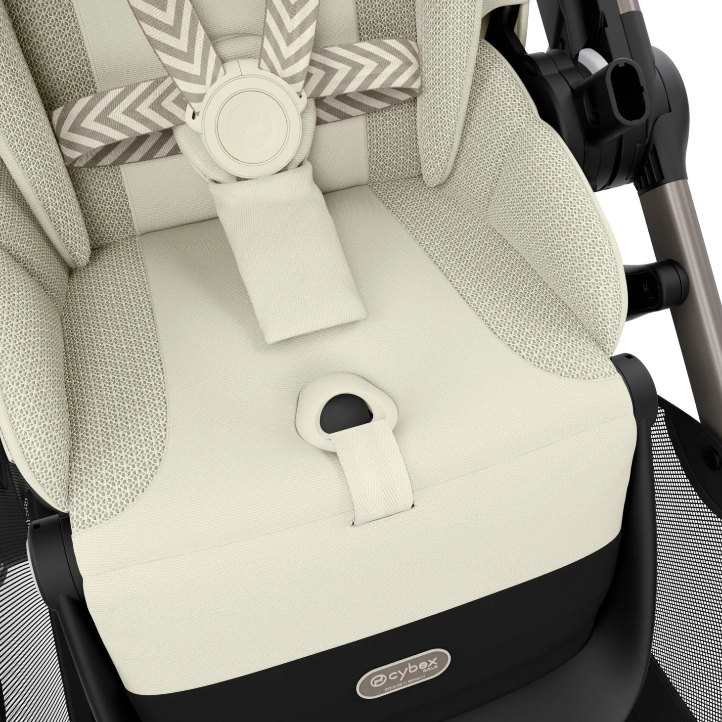 Cybex Poussette E-Gazelle Chassis Taupe / Siège Almond Beige