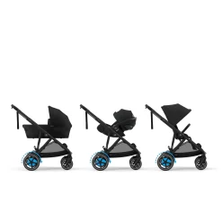 Cybex Poussette E-Gazelle Chassis Black / Siège Moon Black