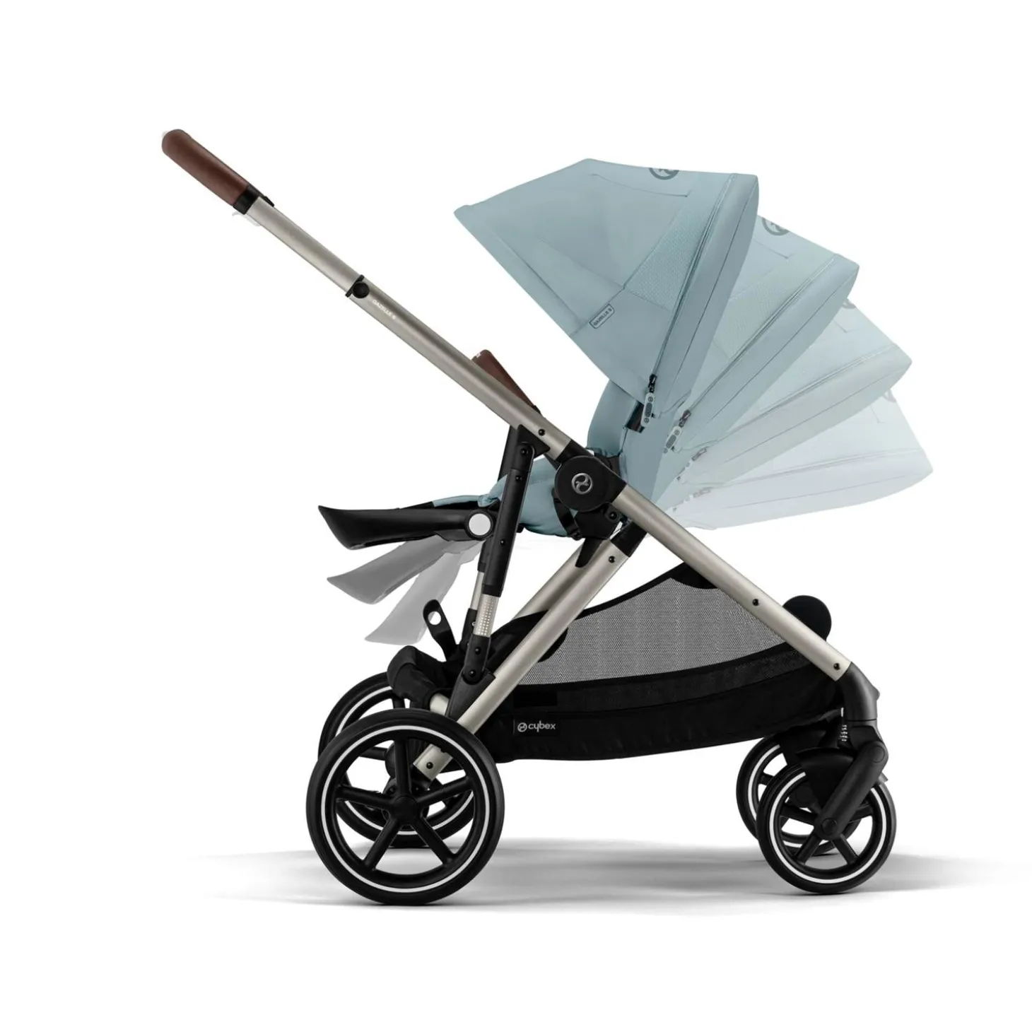 Cybex Poussette Gazelle S Silver - Stormy Blue