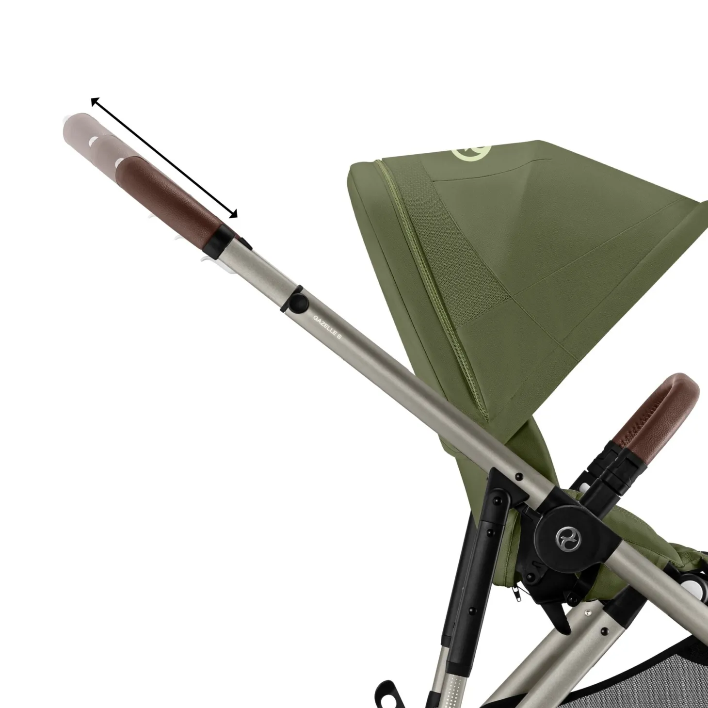 Cybex Poussette Gazelle S Silver - Moss Green