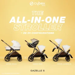 Cybex Poussette Gazelle S Silver - Moss Green