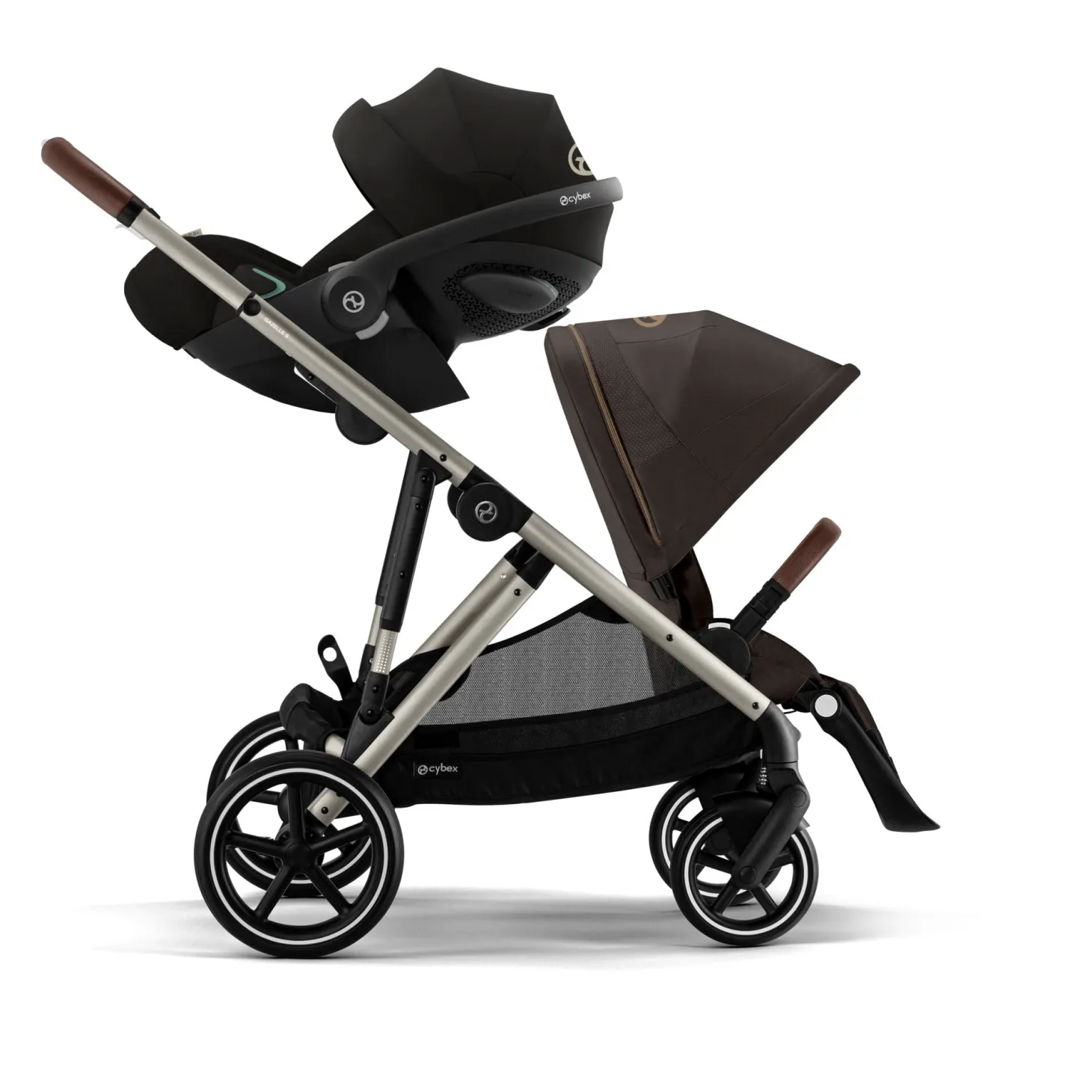 Cybex Poussette Gazelle S Silver - Chocolate