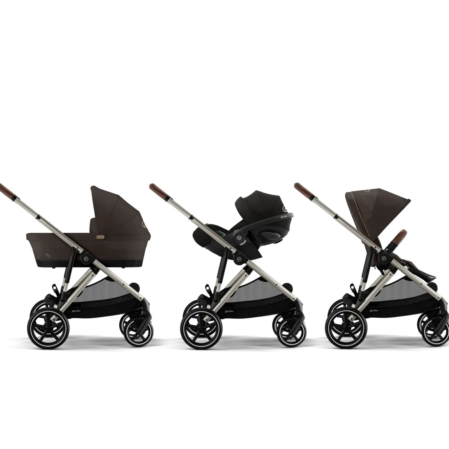 Cybex Poussette Gazelle S Silver - Chocolate