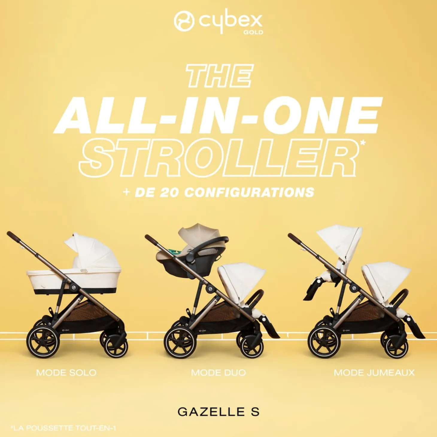 Cybex Poussette Gazelle S Silver - Chocolate