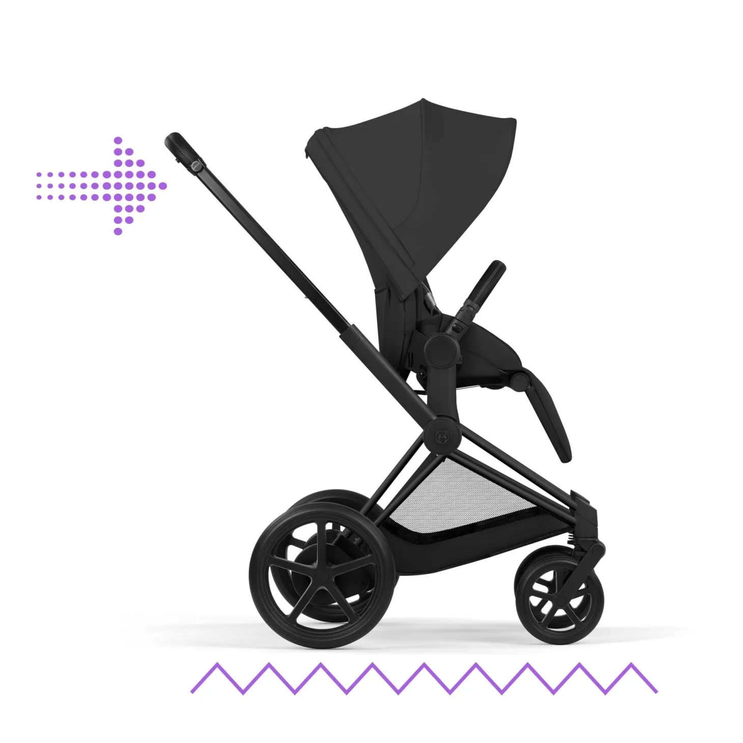 Cybex Poussette électrique tout-terrain Duo e-PRIAM Matt Black / Sepia Black