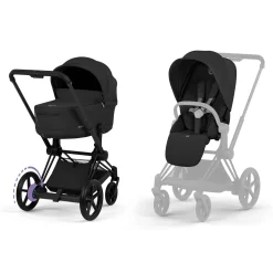 Cybex Poussette électrique tout-terrain Duo e-PRIAM Matt Black / Sepia Black