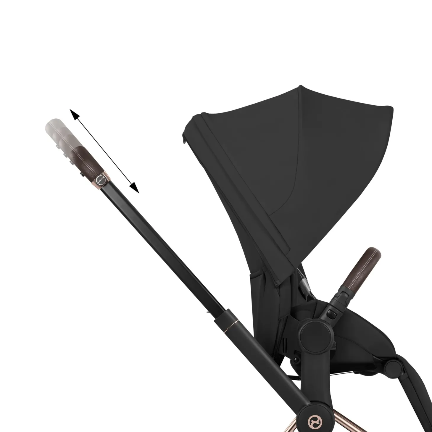 Cybex Poussette électrique tout-terrain Duo e-PRIAM Matt Black / Cozy Beige