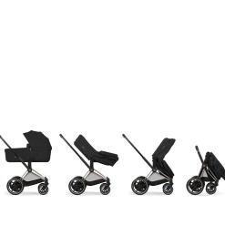 Cybex Poussette électrique tout-terrain Duo e-PRIAM Matt Black / Cozy Beige