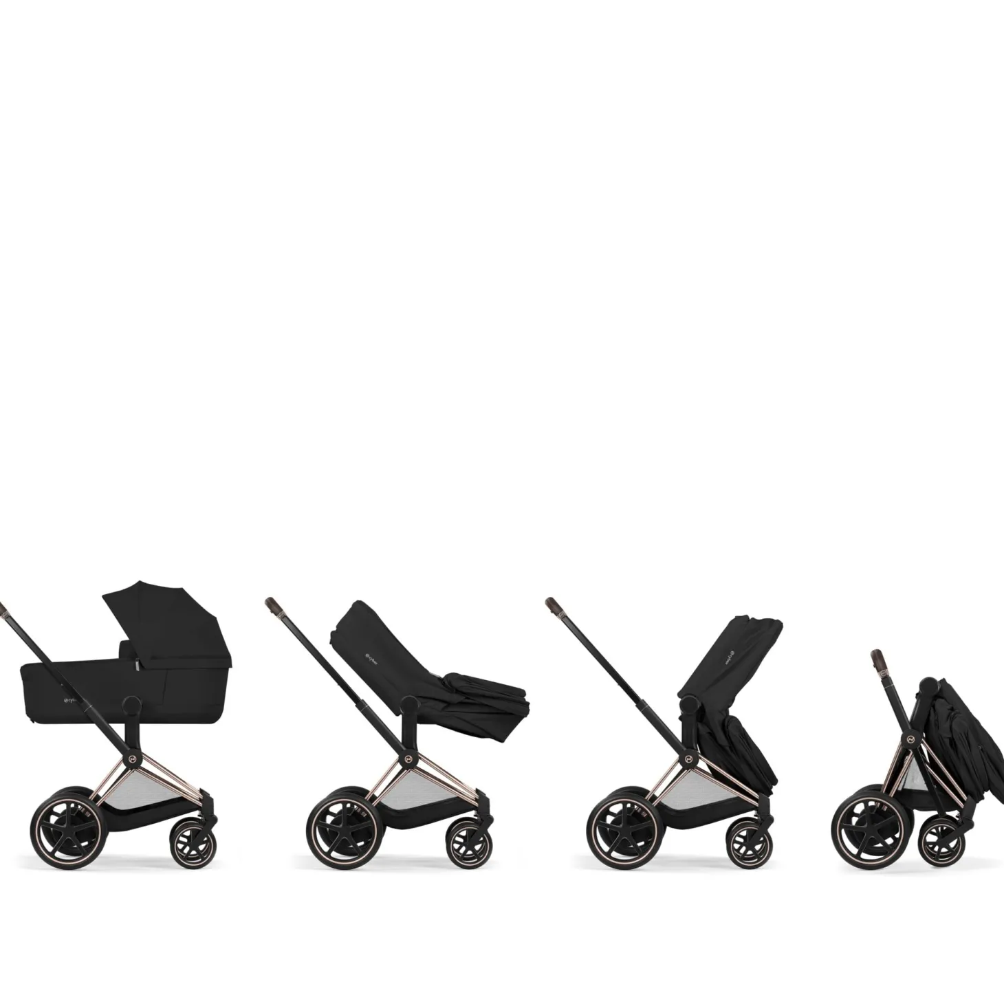 Cybex Poussette électrique tout-terrain Duo e-PRIAM Matt Black / Cozy Beige