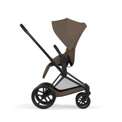 Cybex                    Poussette tout-terrain avec nacelle pliable Duo Priam     Châssis Matt Black/ Coconut Brown