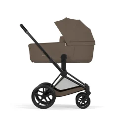 Cybex Poussette tout-terrain avec nacelle pliable Duo Priam Châssis Matt Black/ Coconut Brown