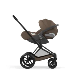 Cybex Poussette tout-terrain avec nacelle pliable Duo Priam Châssis Matt Black/ Coconut Brown