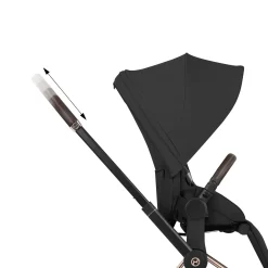 Cybex Poussette tout-terrain avec nacelle pliable Duo Priam Châssis Matt Black / Sepia Black