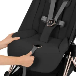 Cybex Poussette ultra-compacte Coya Confort Châssis Matt Black / Cozy Beige