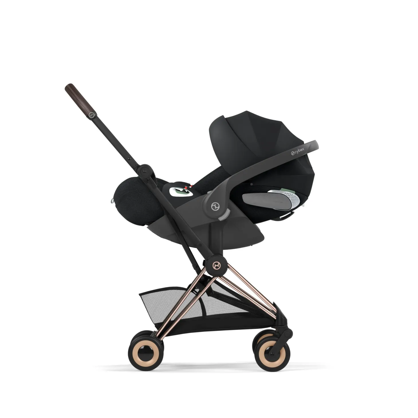 Cybex Poussette ultra-compacte Coya Confort Châssis Rose Gold / Sepia Black