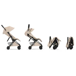 Cybex Poussette ultra-compacte Coya Style Châssis Matt Black / Cozy Beige