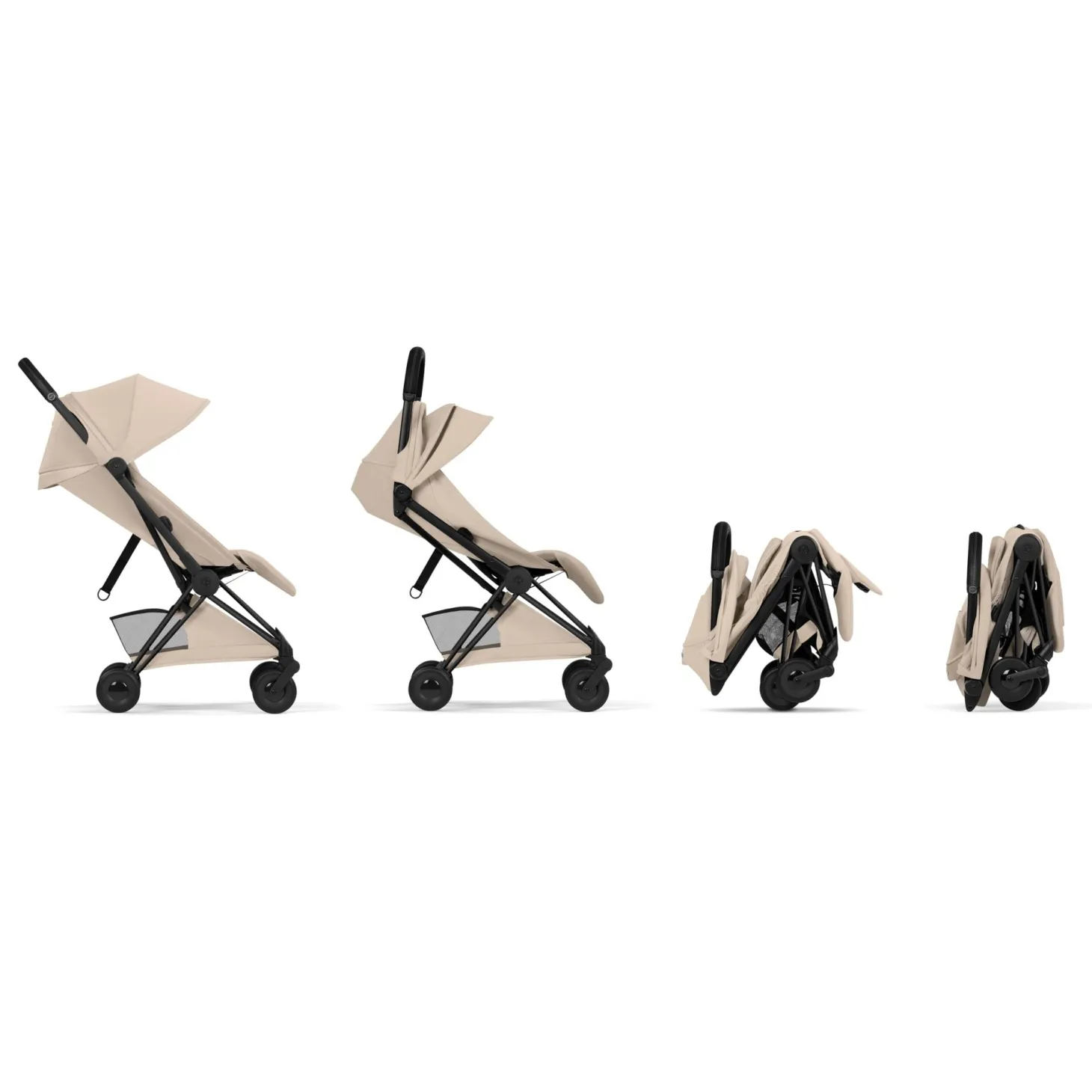 Cybex Poussette ultra-compacte Coya Style Châssis Matt Black / Cozy Beige