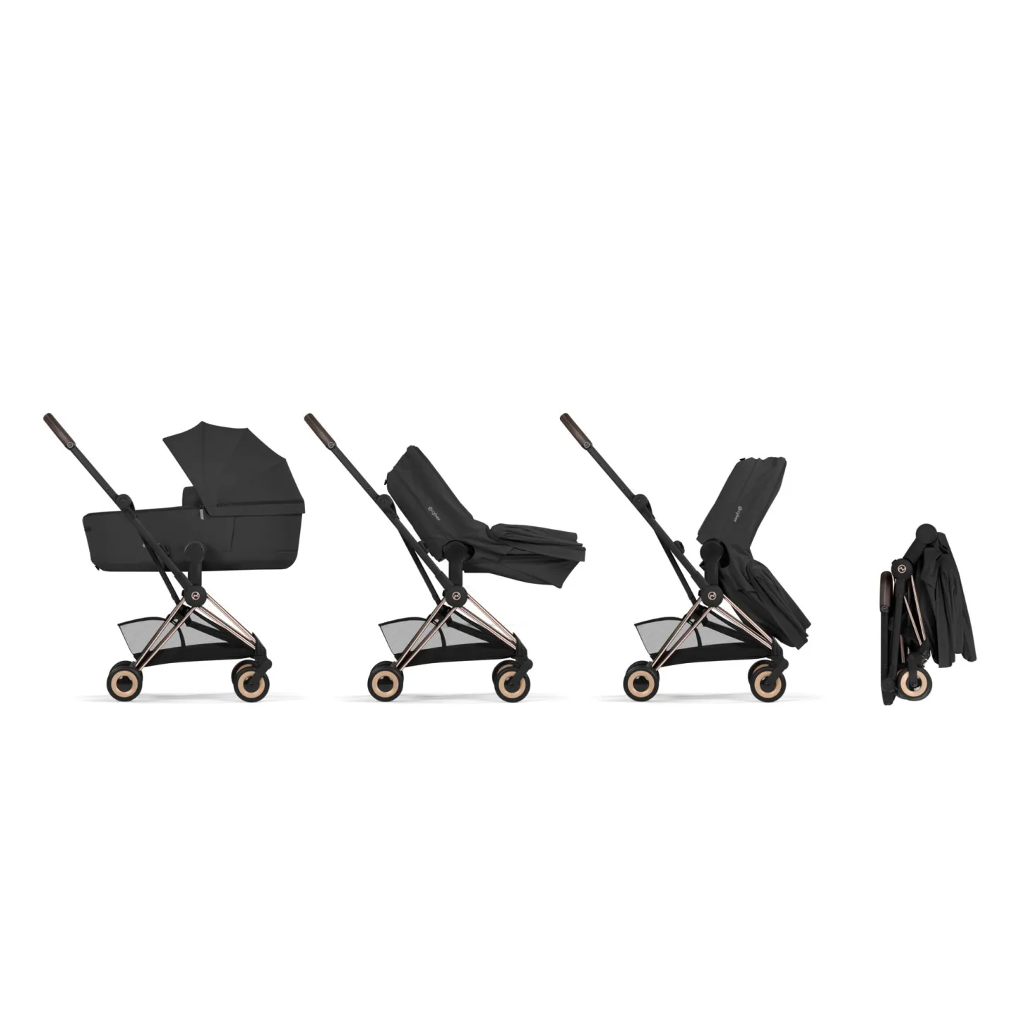 Cybex Poussette ultra-compacte Coya Confort Châssis Matt Black / Sepia Black