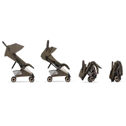 Cybex Poussette ultra-compacte Coya Style Châssis Rose Gold / Coconut Brown