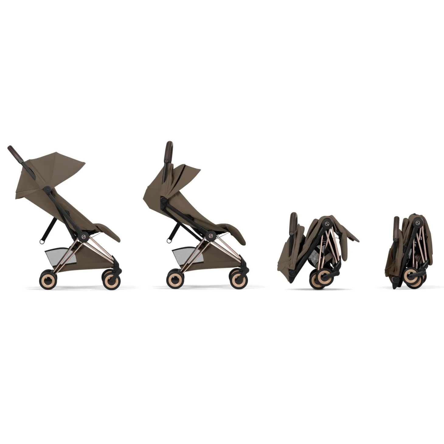 Cybex Poussette ultra-compacte Coya Style Châssis Rose Gold / Coconut Brown