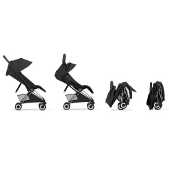 Cybex Poussette ultra-compacte Coya Style Châssis Chrome / Sepia Black