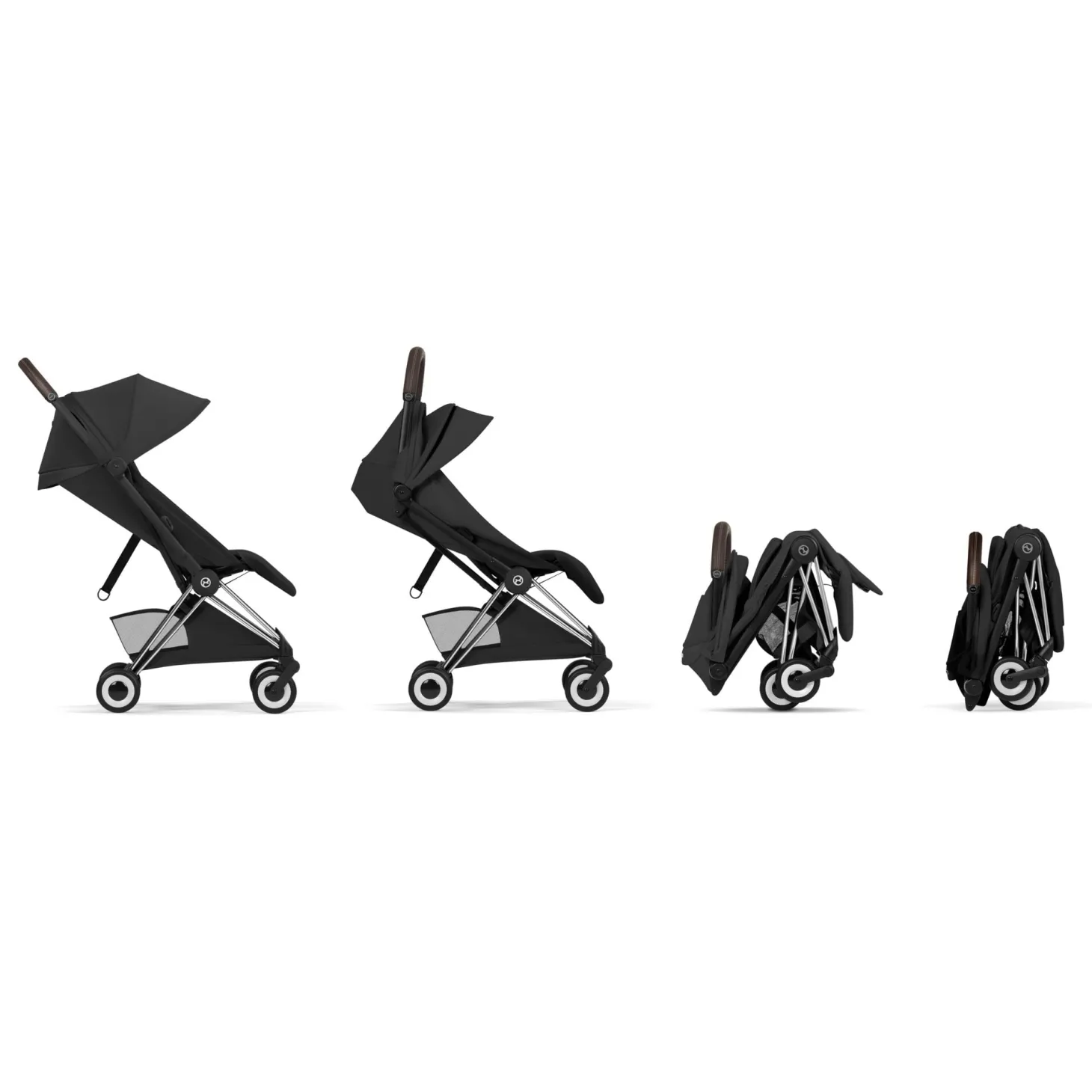 Cybex Poussette ultra-compacte Coya Style Châssis Chrome / Sepia Black