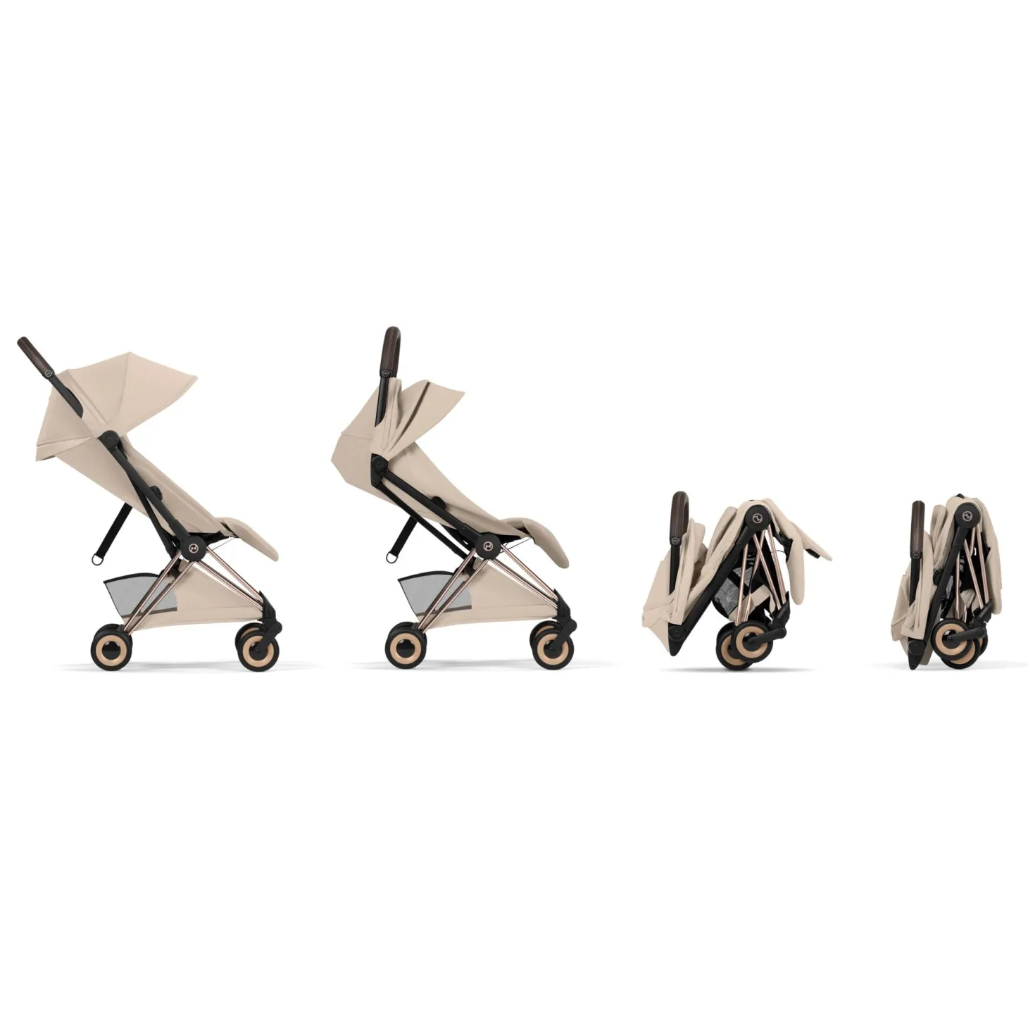 Cybex Poussette ultra-compacte Coya Style Châssis Rose Gold / Cozy Beige