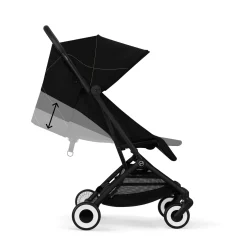 Cybex Poussette ultra compacte Orfeo 2 Châssis Noir/Siège Magic Black