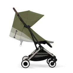 Cybex                    Poussette ultra compacte Orfeo 2    Châssis Taupe/Siège Moss Green