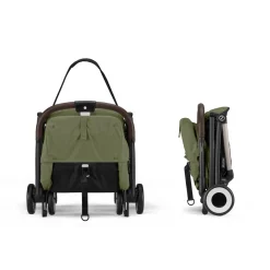 Cybex                    Poussette ultra compacte Orfeo 2    Châssis Taupe/Siège Moss Green