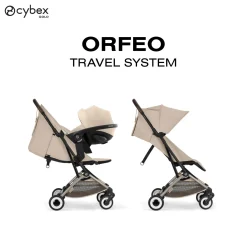 Cybex Poussette Ultra Compacte Orfeo Châssis Taupe - Almond Beige