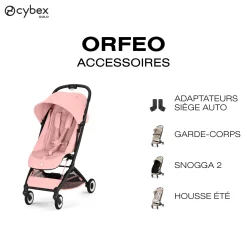 Cybex Poussette Ultra Compacte Orfeo Châssis Black - Candy Pink
