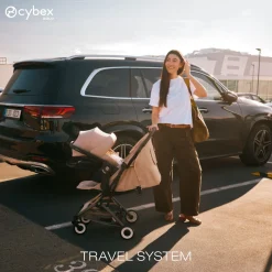 Cybex Poussette Ultra Compacte Orfeo Châssis Black - Cinnamon Yellow