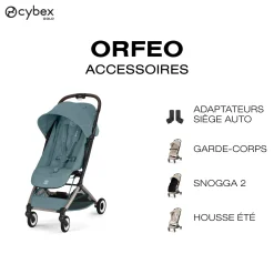 Cybex Poussette Ultra Compacte Orfeo Châssis Taupe - Stormy Blue