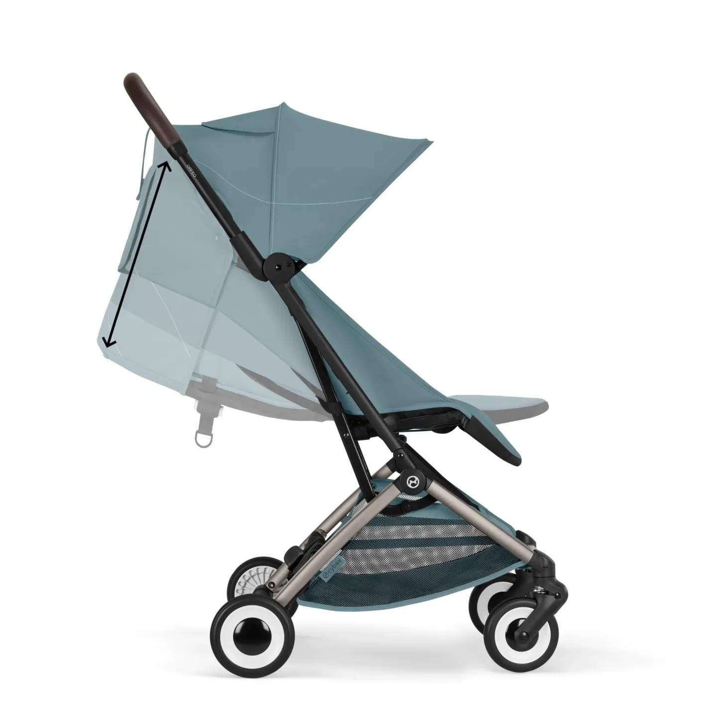 Cybex Poussette Ultra Compacte Orfeo Châssis Taupe - Stormy Blue
