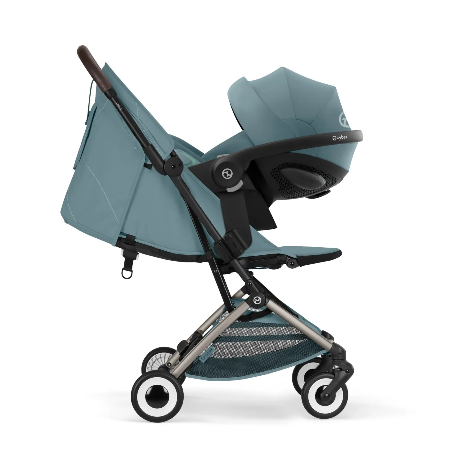 Cybex Poussette Ultra Compacte Orfeo Châssis Taupe - Stormy Blue