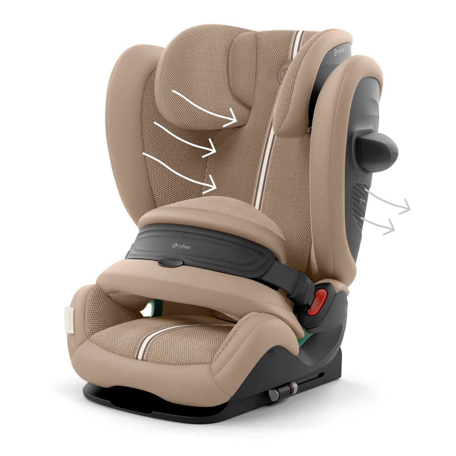 Cybex Siège Auto Pallas G3 tissu Plus avec Bouclier Almond Beige