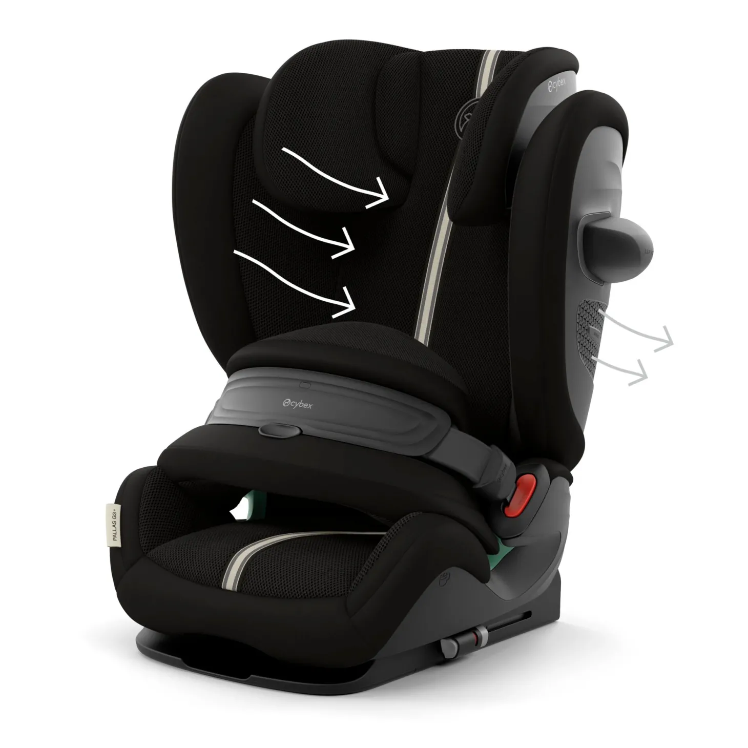 Cybex Siège Auto Pallas G3 tissu Plus avec Bouclier Moon Black