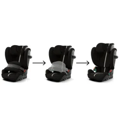 Cybex Siège Auto Pallas G3 tissu Plus avec Bouclier Moon Black