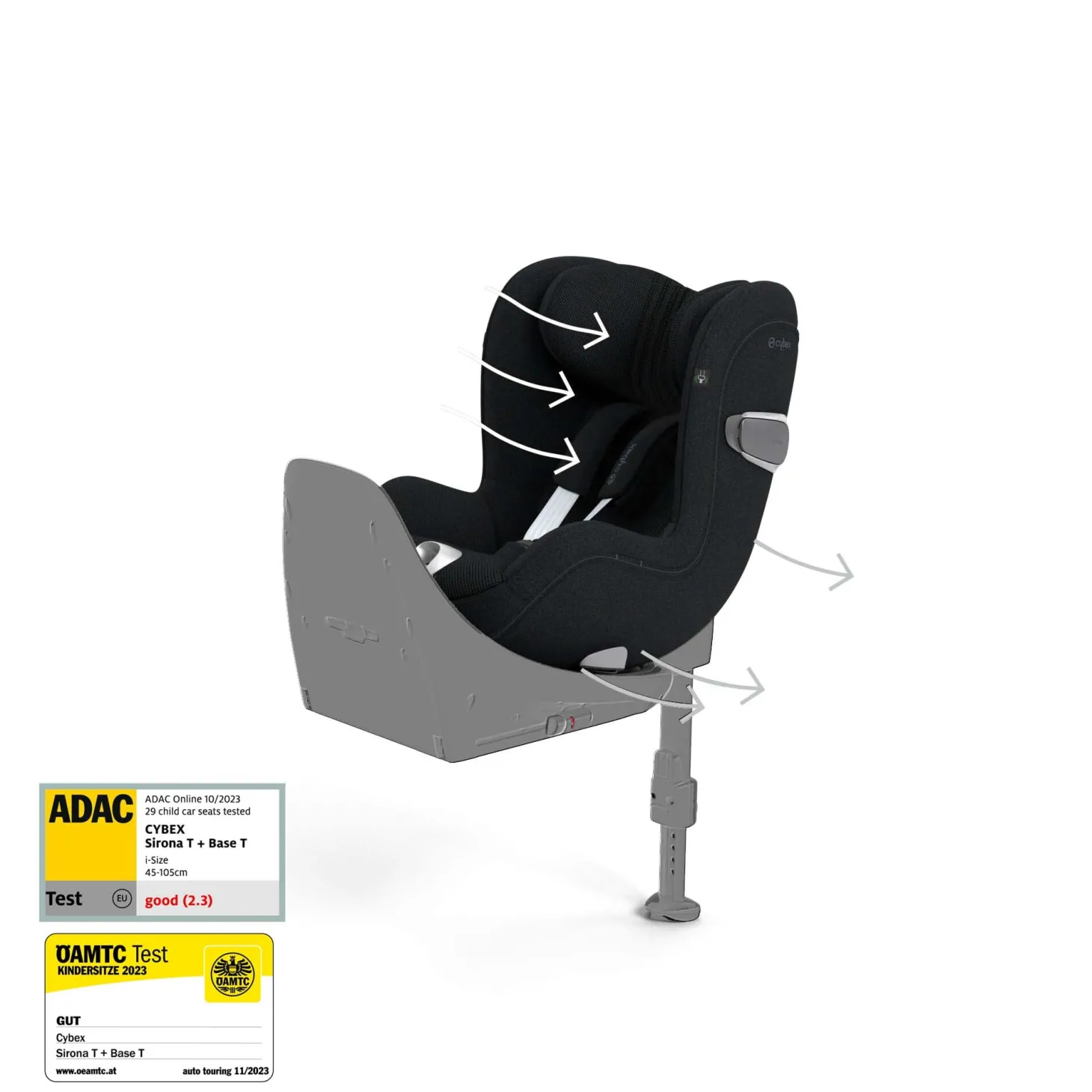 Cybex Siège Auto Sirona T i-Size Tissu Plus Sepia Black