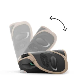 Cybex Siège auto Solution G2 i-Fix Tissu Plus Almond Beige