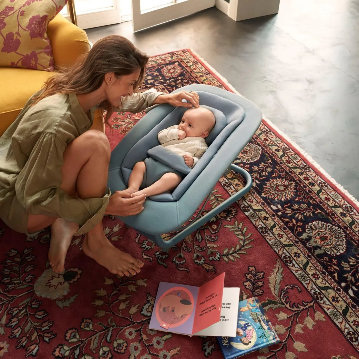 Cybex Transat pour chaises hautes Lemo et Click & Fold Canvas White Crème
